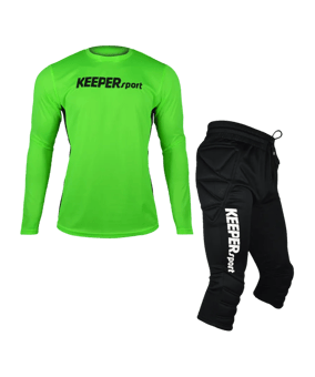 KEEPERsport Torwarttrikot Set LS Kids Grün F907 - gruen