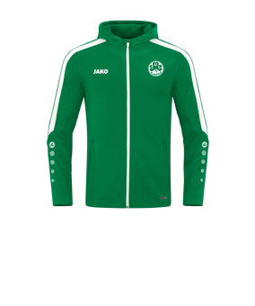 JAKO Power Kapuzenjacke Kids Grün Weiss F200