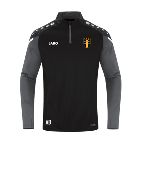 JAKO Performance Ziptop Kids Schwarz Grau F804