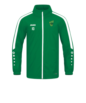 JAKO Power Allwetterjacke Grün Weiss F200
