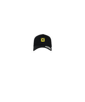 Merch 5 Panel Curved Snapback Cap Schwarz