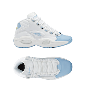 Reebok Question Mid Weiss Blau - weiss