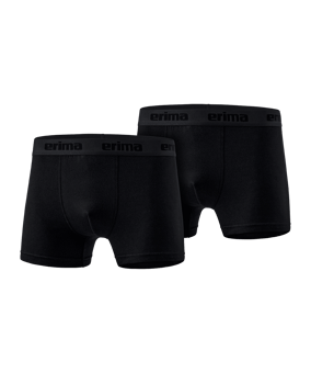 Erima Boxershort 2er Pack Schwarz - schwarz