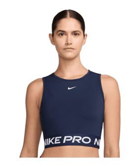 Nike Pro Cropped Tanktop Damen Blau F410