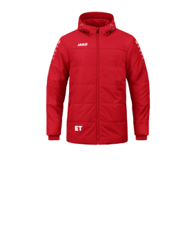 JAKO Team Coach Kapuzenjacke Kids Rot F100