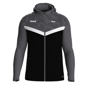 JAKO Iconic Kapuzenjacke Kids Schwarz F801