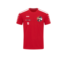JAKO Power T-Shirt Kids Rot Weiss F100