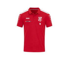 JAKO Power Poloshirt Kids Rot Weiss F100