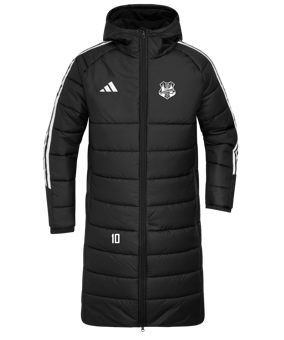 adidas Tiro 24 Long Coachjacke Schwarz Weiss