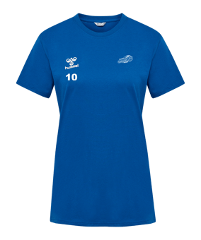 Hummel Go 2.0 Chevron T-Shirt Damen Blau F7045