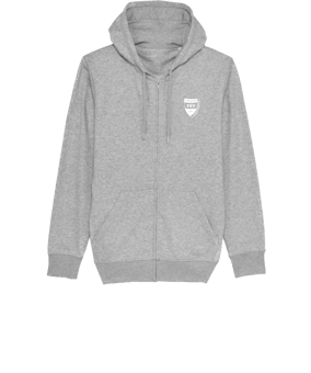 Merch Connector Zip-Hoodie Heather Grey | #justlogo1c