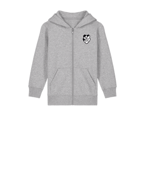 Merch Mini Cultivator 2.0 Zip-Hoodie Kids Heather Grey | #justlogo4c (+Rückendruck)