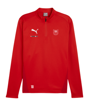 PUMA teamGOAL Training 1/4 Zip Sweatshirt Rot F01