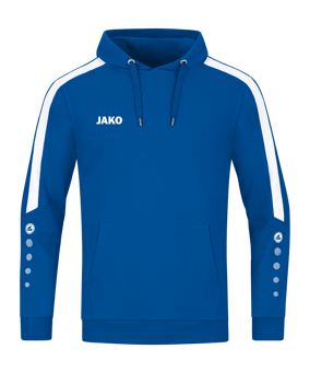 JAKO Power Hoody Kids Blau Weiss F400 - blau