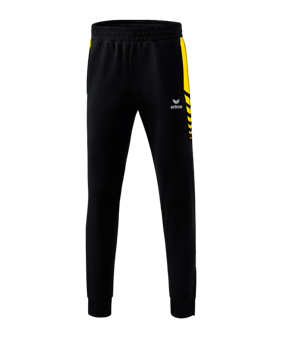 Erima SIX WINGS Trainingshose Schwarz Gelb - schwarz