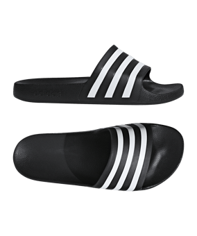 adidas Adilette Aqua Badelatsche Schwarz Weiss - schwarz