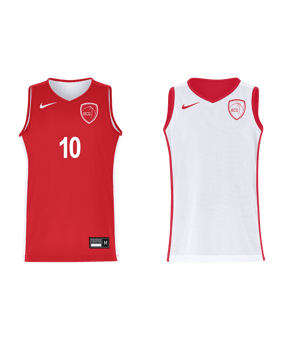 Nike Team25 Basketball Stock Reversible Trikot Kids Rot F657