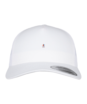 Merch 5 Panel Retro Trucker Cap Weiss