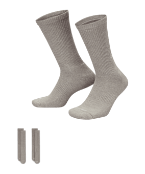 Nike Crew 2er Pack Socken Grau F063 - grau