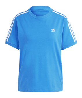 adidas Originals 3-Stripes Baby T-Shirt Damen Blau - blau