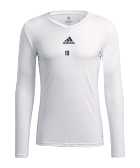adidas Team Base Top langarm Weiss