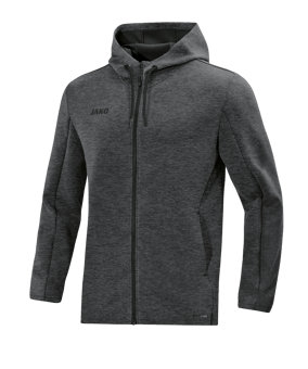 JAKO Premium Basic Kapuzenjacke Grau F21