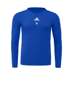 adidas Team Base Top langarm Blau Weiss