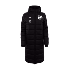 adidas Tiro 24 Long Coachjacke Schwarz Weiss