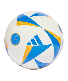 adidas Fussballliebe Club Trainingsball EM 2024 Weiss Blau Orange - weiss