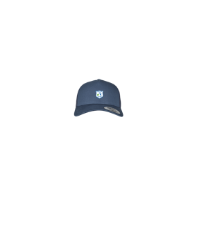 Merch 5 Panel Retro Trucker Cap Navy | #logo4c
