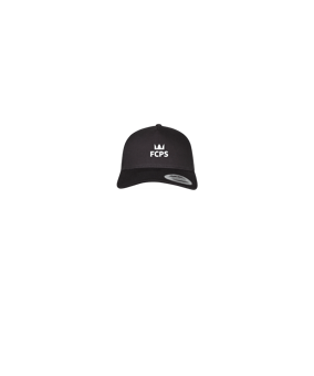 Merch 5 Panel Retro Trucker Cap Schwarz | #logo