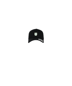 Merch 5 Panel Curved Snapback Cap Schwarz  | #logo4c