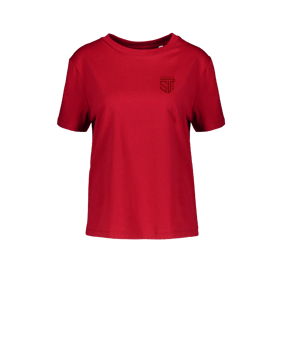 Merch Muser T-Shirt Women Red | #brustlogo (toneintone)