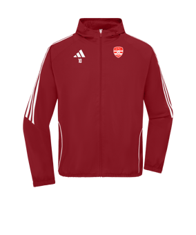 Veste coupe-vent adidas Tiro 24 rouge blanche 