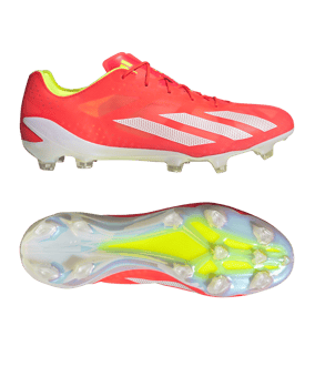 adidas X Crazyfast+ FG Energy Citrus Rot Weiss Gelb - rot