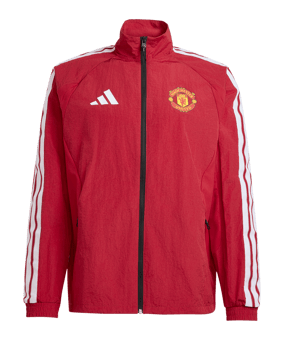 adidas Manchester United Anthem Jacke Rot - rot