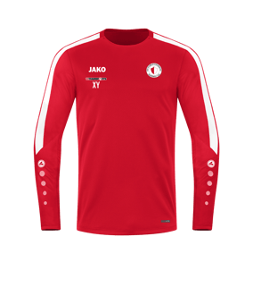 JAKO Power Sweatshirt Rot Weiss F100