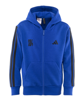 adidas FC Schalke 04 Essentials Kapuzenjacke Kids Blau - blau