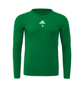 T-shirt à manches longues adidas Team Base vert foncé
