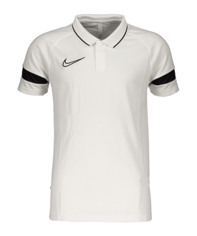 Nike Academy 21 Poloshirt Kids Weiss Schwarz F100 - weiss
