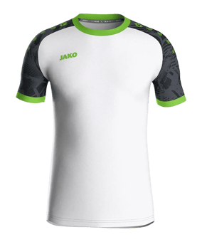 JAKO Iconic Trikot Kids Weiss Schwarz Grün F014 - weiss