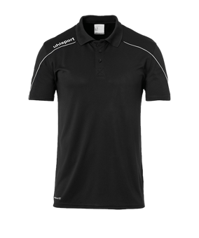uhlsport Stream 22 Poloshirt Schwarz Weiss F01 - schwarz