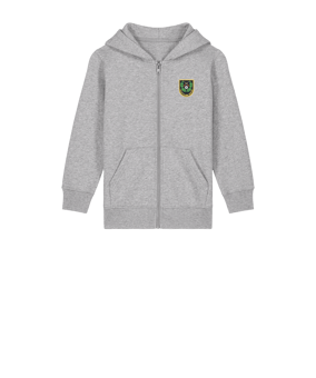 Merch Mini Cultivator 2.0 Zip-Hoodie Kids Heather Grey | #justlogo4c