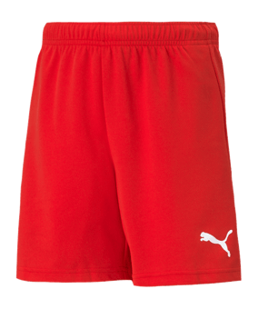 PUMA teamRISE Short Kids Rot Weiss F01 - rot