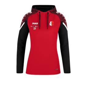 JAKO Performance Hoody Damen Rot Schwarz F101