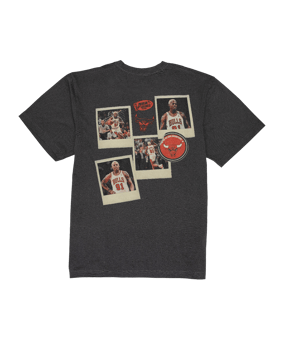 Mitchell and Ness Chicago Bulls NBA Player Retro Photo Dennis Rodman T-Shirt Schwarz - schwarz
