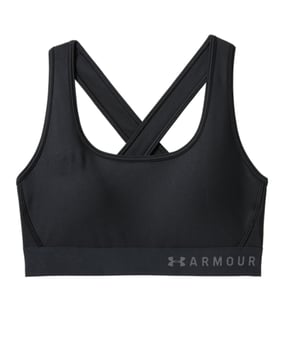 Under Armour Mid Crossback Bra Damen Schwarz F001 - schwarz