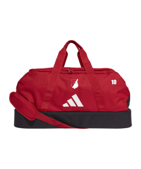 adidas Tiro League Duffel Bag Gr. M Rot Weiss