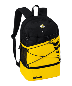 Erima Six Wings Rucksack mit Bodenfach Gelb Schwarz