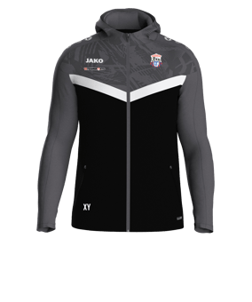 JAKO Iconic Kapuzenjacke Schwarz F801
